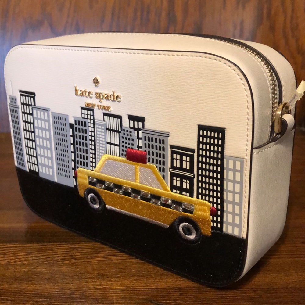 NWT-Kate Spade-SET-NYC/Big Apple Taxi Cab-Mini Camera Bag & L-Zip Wristlet-$428 - Picture 5 of 16